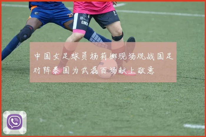 中国女足球员杨莉娜现场观战国足对阵泰国为武磊百场献上敬意
